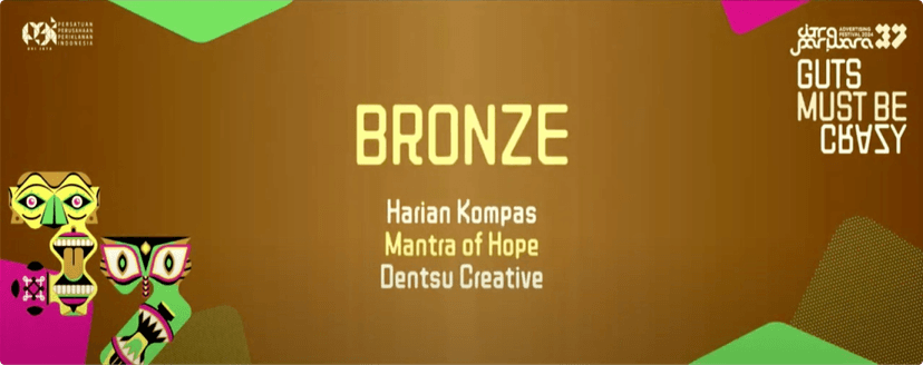 Tenstud Kompas Dentsu Mantra of Hope Win Citra Pariwara 2024 Bronze