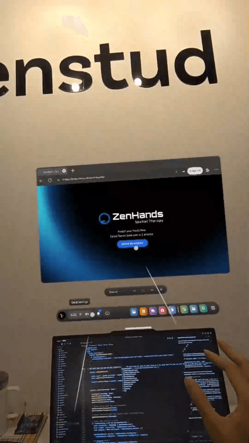 WebXR Spatial Therapy Experience "ZenHands"