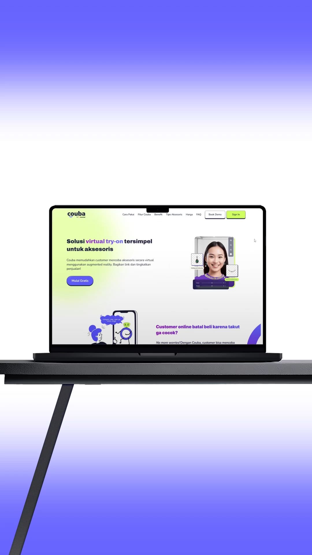 Couba — Virtual Try-On Platform Website Development