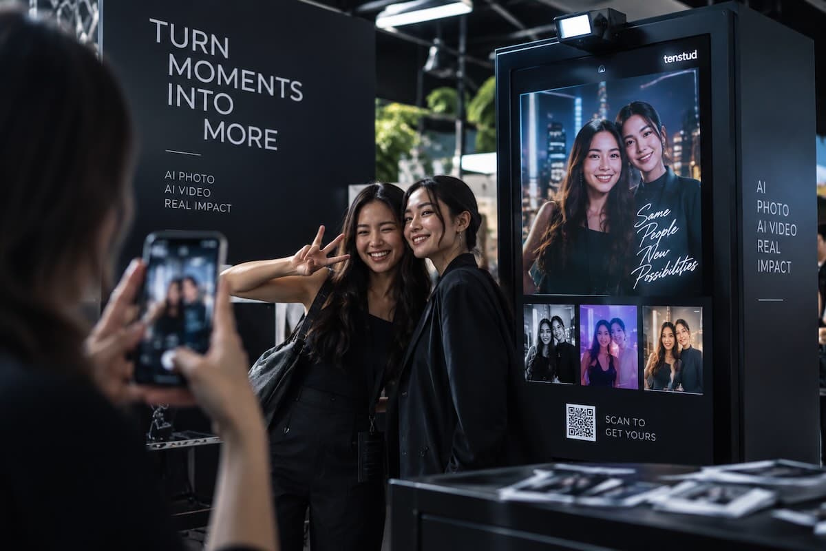 Ilustrasi AI Photo Booth dan Video Event: Flow, Antrean, dan Kualitas Hasil