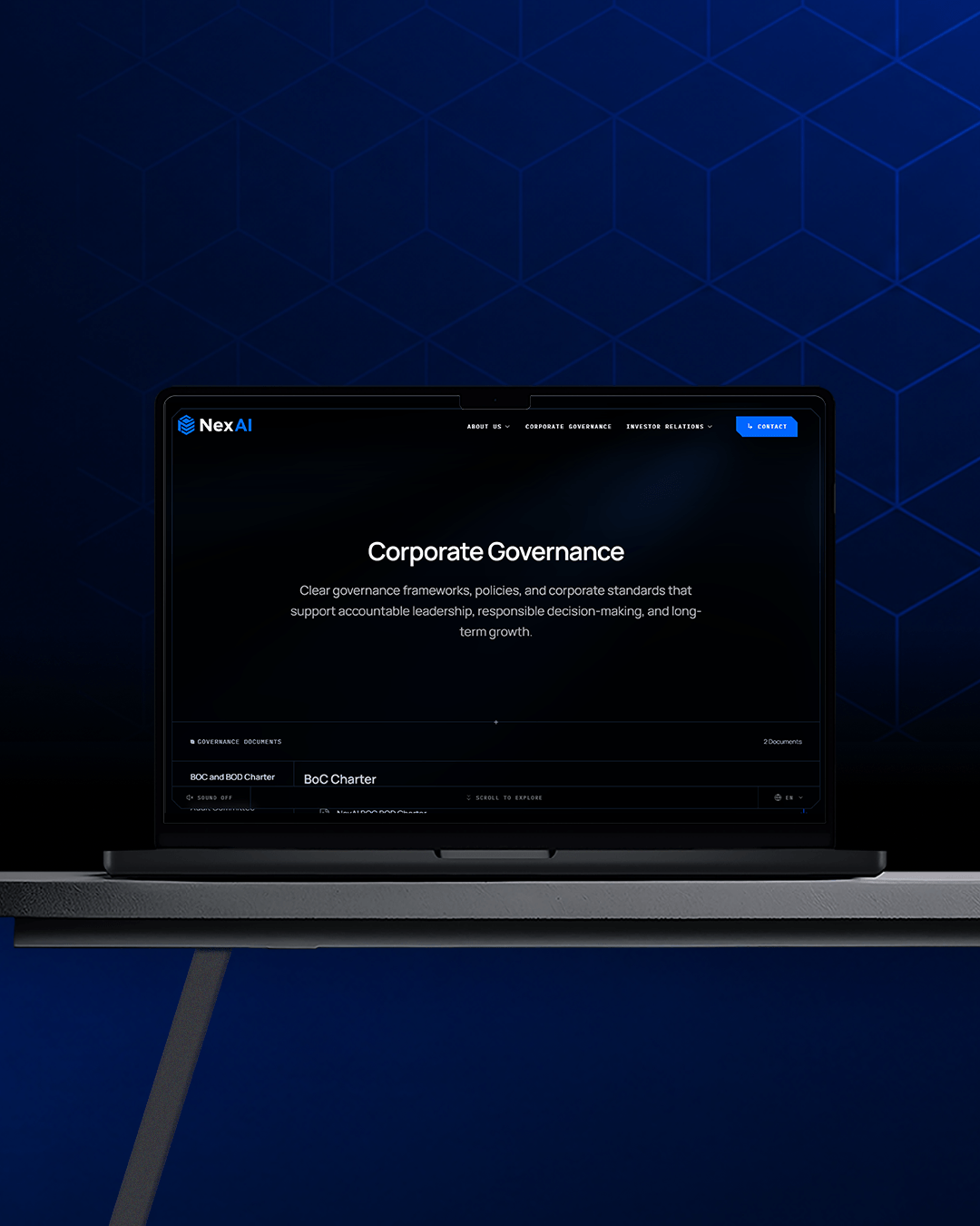NexAI Website Development media